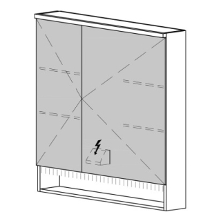 Spiegelschrank SCANA AP 90,4 x 85 x 14,8 cm