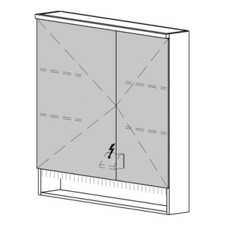 Spiegelschrank SCANA AP 90,4 x 85 x 14,8 cm
