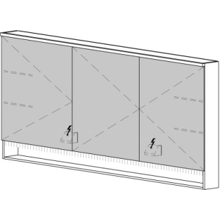 Spiegelschrank SCANA AP 180,4 x 85 x 14,8 cm