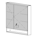 Spiegelschrank SCANA UP 90,4 x 85 x 14,8 cm
