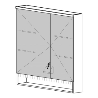 Spiegelschrank SCANA UP 90,4 x 85 x 14,8 cm