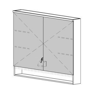 Spiegelschrank SCANA UP 100,4 x 85 x 14,8 cm