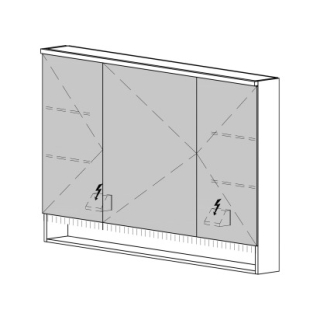 Spiegelschrank SCANA UP 120,4 x 85 x 14,8 cm