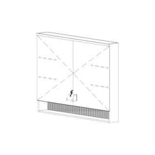 Nischenrückwand SCANA zu Spiegelschrank, bis 100 cm