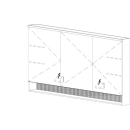 Nischenrückwand SCANA zu Spiegelschrank, bis 180 cm