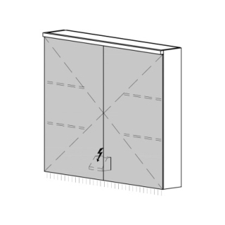Spiegelschrank CARINO AP 80,4 x 70,4 x 14,8 cm