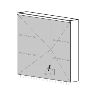 Spiegelschrank CARINO AP 90,4 x 70,4 x 14,8 cm