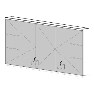 Spiegelschrank CARINO AP 150,4 x 70,4 x 14,8 cm