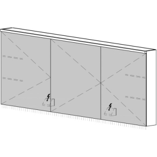Spiegelschrank CARINO AP 180,4 x 70,4 x 14,8 cm