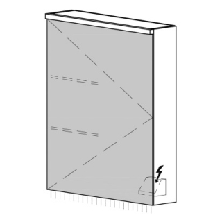 Spiegelschrank CARINO UP 60,4 x 70,4 x 14,8 cm