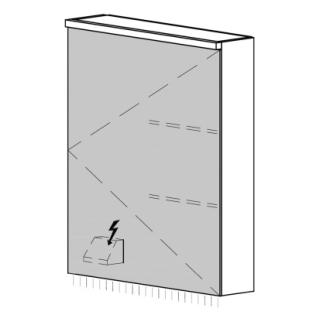 Spiegelschrank CARINO UP 60,4 x 70,4 x 14,8 cm