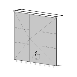 Spiegelschrank CARINO UP 90,4 x 70,4 x 14,8 cm