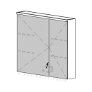 Spiegelschrank CARINO UP 90,4 x 70,4 x 14,8 cm