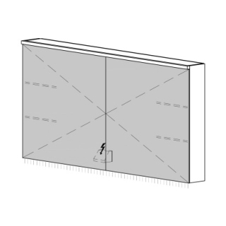 Spiegelschrank CARINO UP 130,4 x 70,4 x 14,8 cm