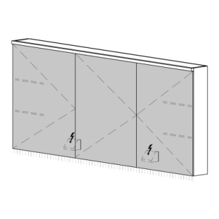 Spiegelschrank CARINO UP 150,4 x 70,4 x 14,8 cm