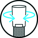 Brauseschl. CHROMALUX® ZERO® schwarz / K x DK...