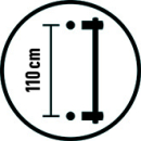 Duschgleitstange schwarz matt 110 CM 05944197