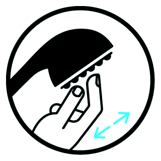 Duschbrause Eco Uno schwarz matt 1/2" / 1 STRAHL/JET 05963096