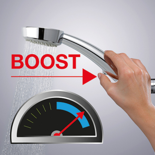 Duschbrause Eco Uno schwarz matt 1/2" / 1 STRAHL/JET 05963098