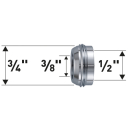 Reduktion Messing verchromt IG 3/8" X IG 1/2" X...