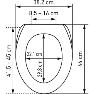 WC-Sitz Hollywood Slow Down grey 41.5-45 X 38.2 CM 31167939