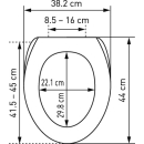 WC-Sitz Hollywood Slow Down grey 41.5-45 X 38.2 CM 31167939