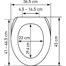 WC-Sitz Nice Slow Down Adventure 41 - 46.5 X 36.5 CM...