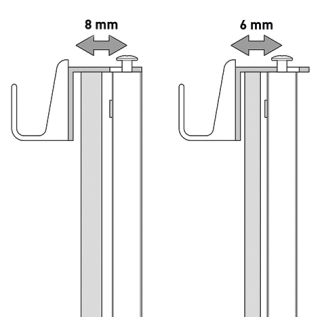 Ablageboard zu Glasbefestigung silber, für 6-8mm Glasstärke 12 X 76 CM 45107001