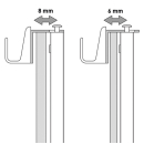 Ablageboard zu Glasbefestigung silber, für 6-8mm...