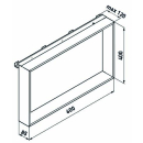 Ablage z. Glasbefestigung quer schwarz, für 6-10mm...