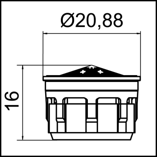 CASCADE SLC PCA DC Innenteil blau, mit Dichtungen, 2 Stück M22 / M24 70010398