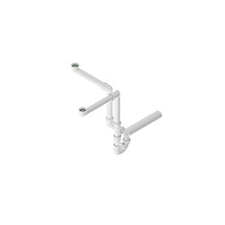 Spültisch-Garnitur 2-teilig Kunstst. ws. Anschl. steckbar 1 1/4" 75015696