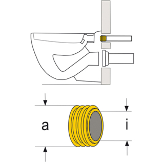 WC-Spülrohrverbinder EPDM-Schwarz, z Wandmanschette I-Ø 41MM X A-Ø 60MM X H-22MM 78062196