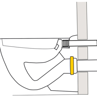 Stülpdichtung für Wand WC EPDM-Schwarz, z Wandmanschette I-Ø 81MM X A-Ø124MM X H-Ø 19MM 78062596