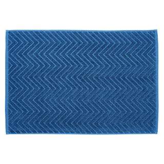 Frottiervorleger Chevron indigo, 100% Baumwolle ~ 50 X 70 CM 81200105