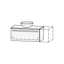 Möbelkombination Vanity Amana 91-120 x 42 x 50.5 cm