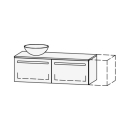 Möbelkombination Vanity Amana 120-150 x 42 x 50.5 cm