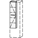 Hochschrank Vanity Amana 30-50 x 135-182.8 x 20-50 cm