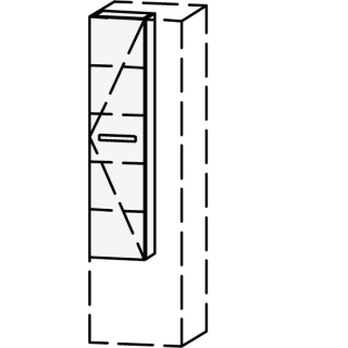 Hochschrank Vanity Amana 30-50 x 135-182.8 x 20-50 cm