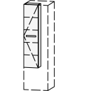 Hochschrank Vanity Amana 30-50 x 135-182.8 x 20-50 cm