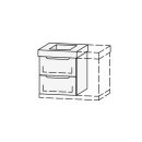 Unterbau Vanity Keramik Mirina 46-75 x 50-55 x 35-50 cm