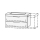 Unterbau Vanity Keramik Mirina 96-131 x 50-55 x 35-50 cm
