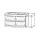 Unterbau Vanity Keramik Mirina 96-125 x 50-55 x 35-50 cm
