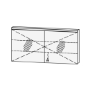 Spiegelschrank Vanity Cubo 2 140 x 73.2 x 14.1 cm