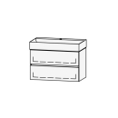 Möbelkombination Vanity Seto Line 81 80 x 50 x 45.5 cm