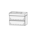 Möbelkombination Vanity Seto Line 81 80 x 50 x 45.5 cm