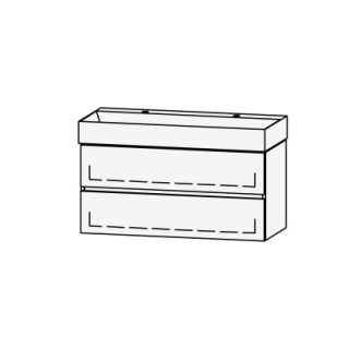 Möbelkombination Vanity Seto Line 102 101 x 50 x 44.5 cm