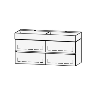 Möbelkombination Vanity Seto Line 122 121 x 50 x 44.5 cm