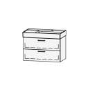 Unterbau Vanity DuraSquare 80 78.5 x 52 x 44.8 cm