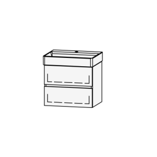 Unterbau Vanity DuraSquare Line 60 58.5 x 52 x 43.8 cm